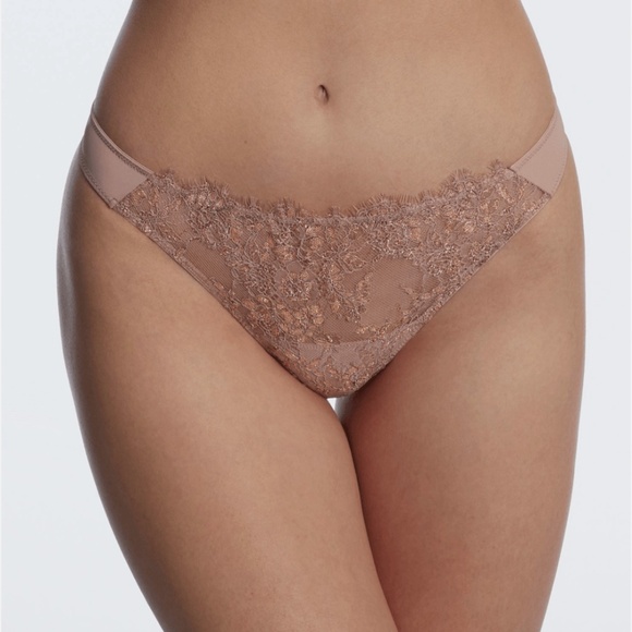 Skarlett Blue Women's Entice Front Lace Thong - Romance/Rose Gold Size S NWT - Picture 3 of 5